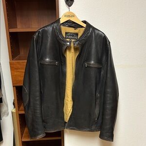 Overland Black Leather Men's Jacket
